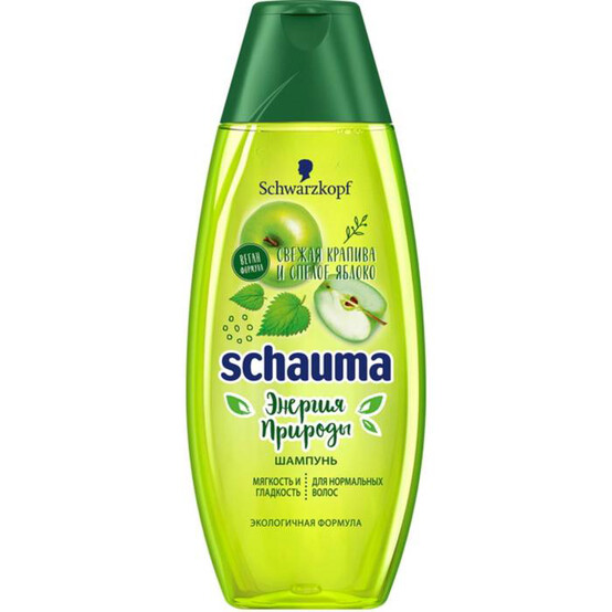 SCHAUMA (ШАУМА) Шампунь Свежая Крапива & Зеленое Яблоко 400мл SCHAUMA (ШАУМА) Шампунь Свежая Крапива & Зеленое Яблоко 400мл