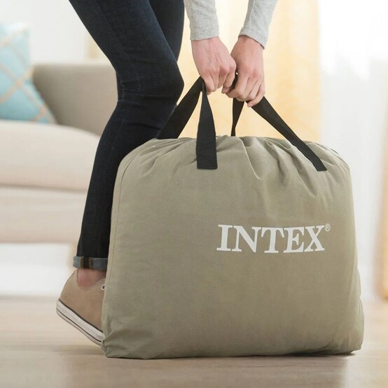 Матрас надувной 191*99*30 см встроенный насос Intex (1/3)