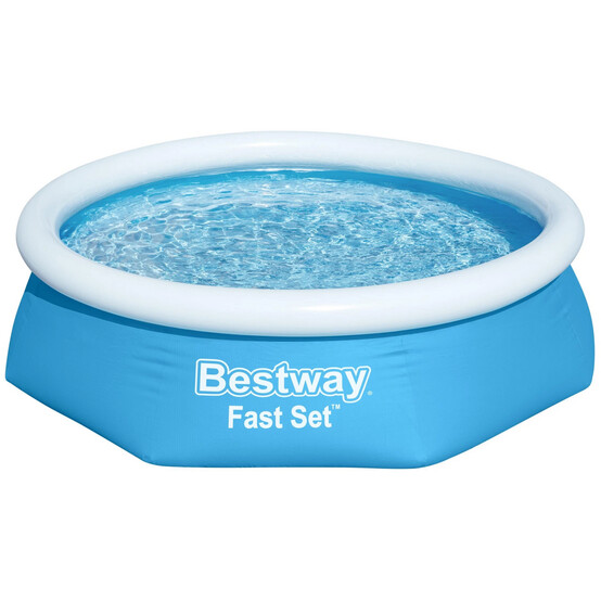 Бассейн с надувным бортом 244*61 см 1880 л с фильтром насосом 1249л/ч Bestway (1/6)
