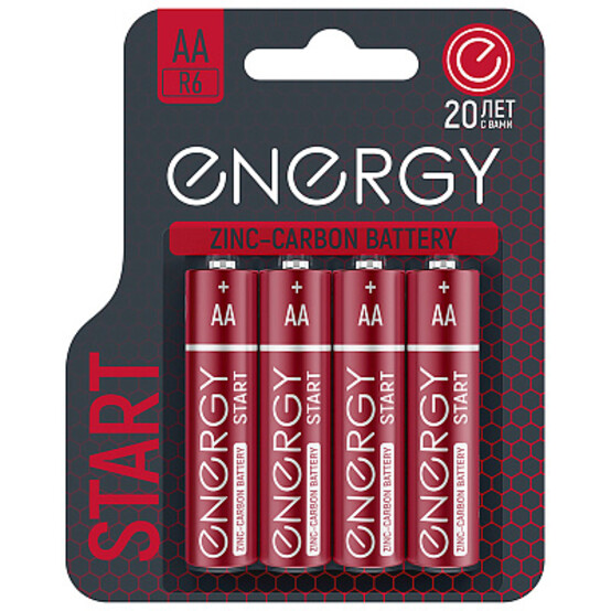 Батарейка солевая АА R6/4B упак 4 шт Start Energy (1/80) Батарейка солевая АА R6/4B упак 4 шт Start Energy (1/80)