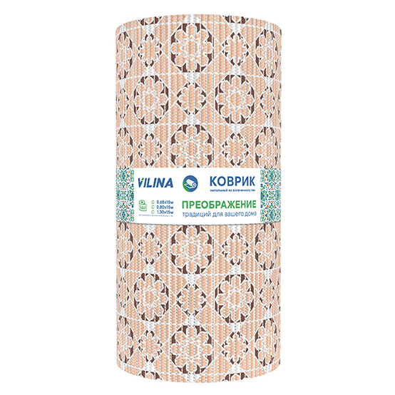 Коврик для ванной ПВХ 0,65*15м ПРЕОБРАЖЕНИЕ 208PT-beige