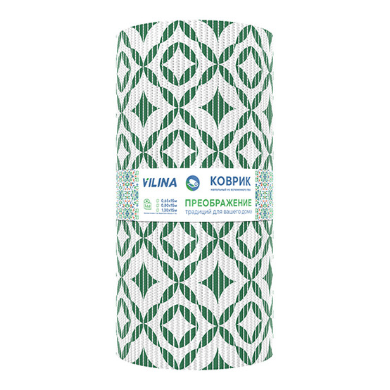 Коврик для ванной ПВХ 0,80*15м ПРЕОБРАЖЕНИЕ 211PT-green