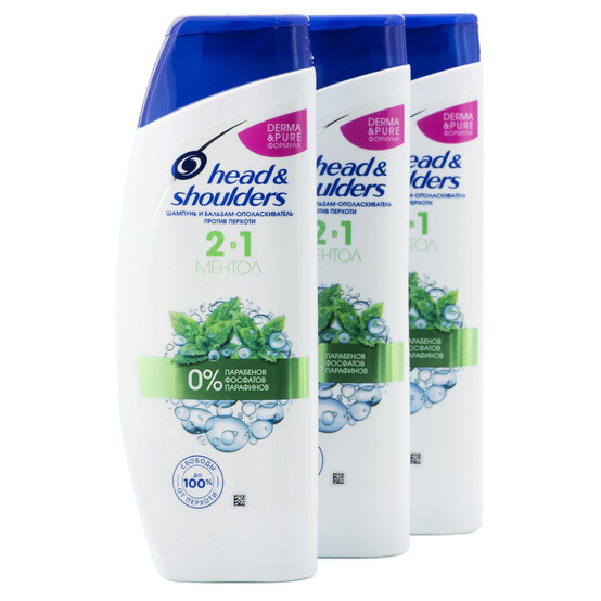 HEAD & SHOULDERS Шампунь 2в1 Ментол освежающий 400мл HEAD & SHOULDERS Шампунь 2в1 Ментол освежающий 400мл