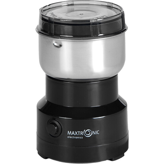 Кофемолка 120 Вт 85 гр нерж сталь роторная черный Maxtronic (1/24)