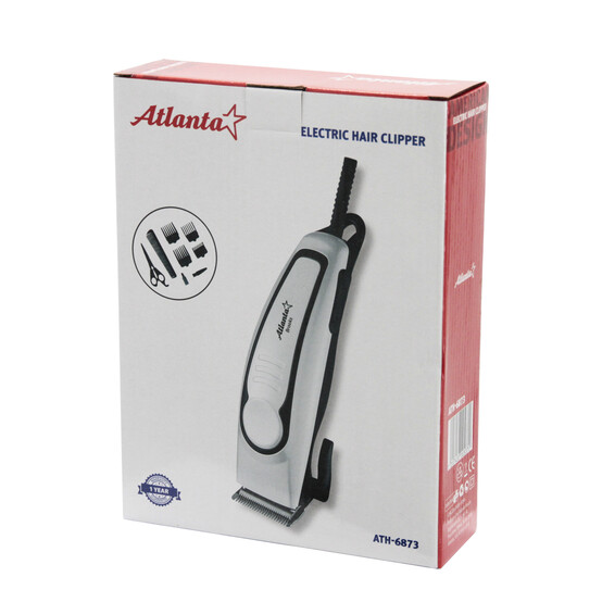 Машинка для стрижки 10 Вт Atlanta (1/24), арт. ATH-6873 (white) Машинка для стрижки 10 Вт Atlanta (1/24), арт. ATH-6873 (white)
