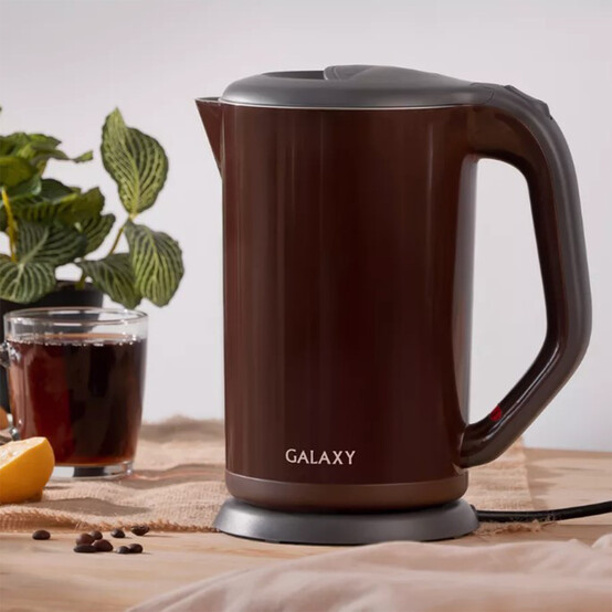 Чайник металлический электрический 1,7 л 2 кВт коричневый Galaxy (1/6), арт. GL 0318 КОРИЧНЕВЫЙ