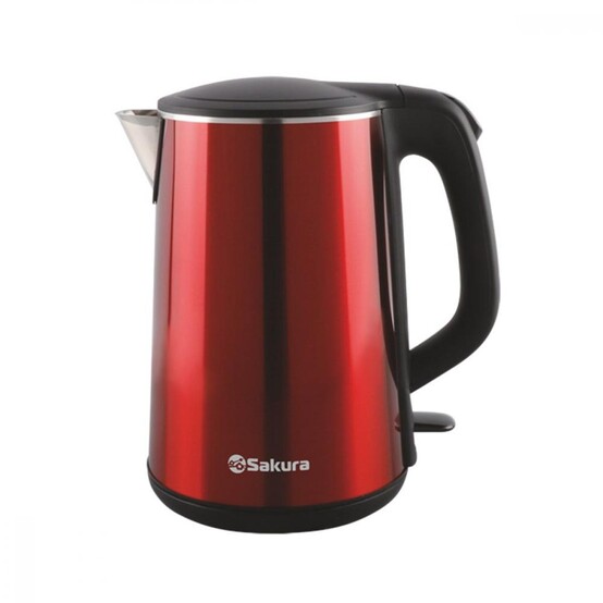 Чайник металлический электрический 1,8 л 1,8 кВт Sakura (1/12), арт. SA-2156MR