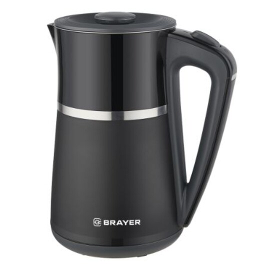 Чайник пластиковый электрический 1,7 л 2,2 кВт черный Strix Cool Touch Brayer (1/8)
