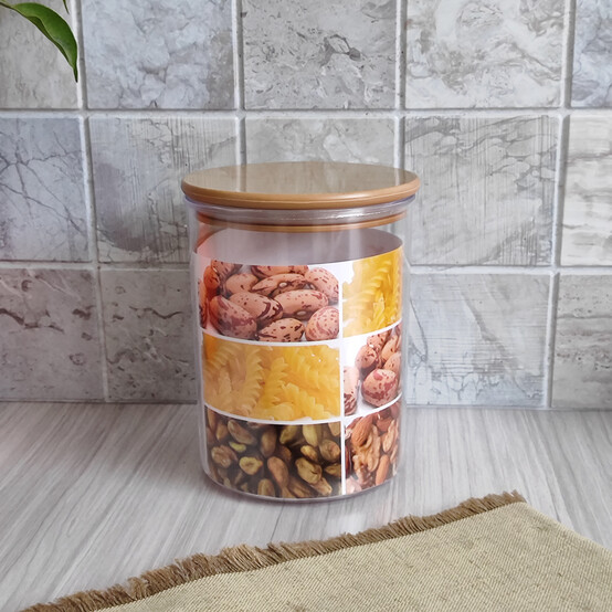 Банка пластиковая для сыпучих продуктов 1,7 л 13*13*16,5 см герметич крышка прозрач Baizheng (1/48)