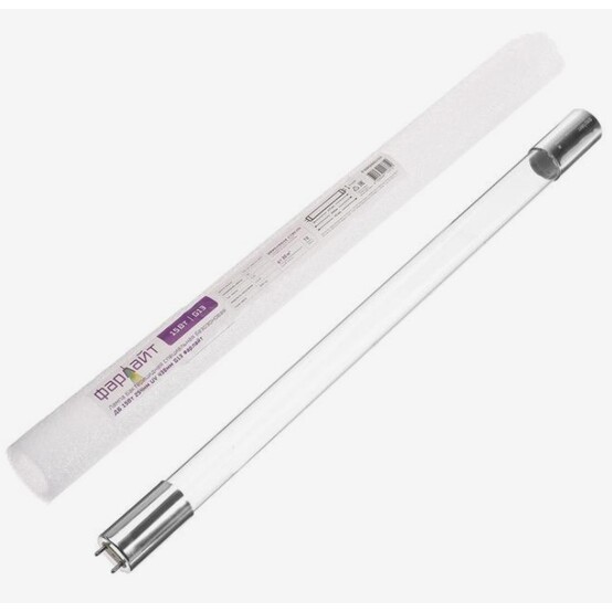 Лампа бактерицидная специальная безозоновая ДБ 15 Вт 254 нм UV 438 мм G13 Фарлайт
