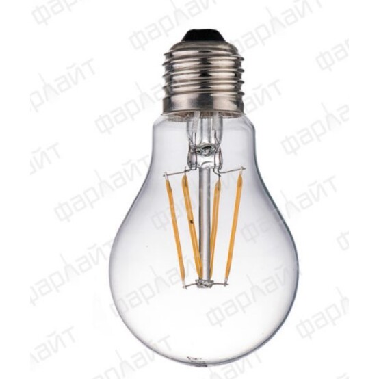 Лампа светодиодная нитевидная прозрачная груша А60 7 Вт 2700 К Е27 Фарлайт