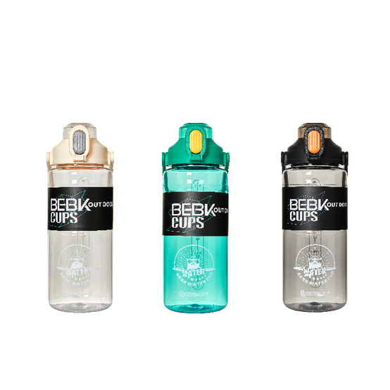 Бутылка пластиковая спортивная 1500 мл для воды пласт держатель прозрач в ассорти Baizheng (1/48)