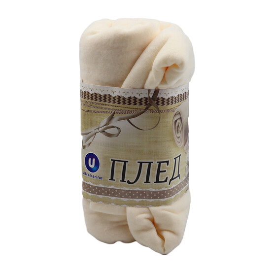 Плед микрофлис 1,5 сп 150*200 см молочный Уют Ультрамарин (1/20)