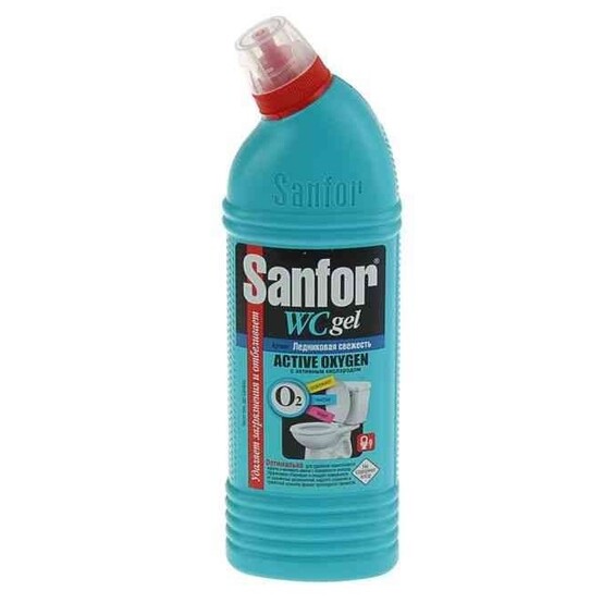 SANFOR WC ГЕЛЬ Средство санитарно - гигиеническое Active Oxygen Ледниковая свежесть 750г/10298