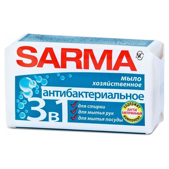 Мыло хоз.САРМА с антибак.эффектом 140гр. /11148 НК а16679 Мыло хоз.САРМА с антибак.эффектом 140гр. /11148 НК а16679