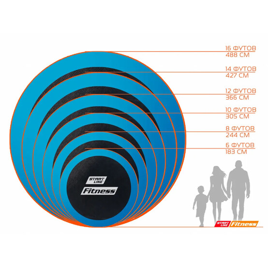 Батут каркасный 183*150 см 6 футов до 100 кг внутренняя сетка и держателями Fitness StartLine (1/1)