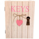 Ключница деревянная 24*18*5 см 6 крючков с розовым сердечком Keys (1/48)