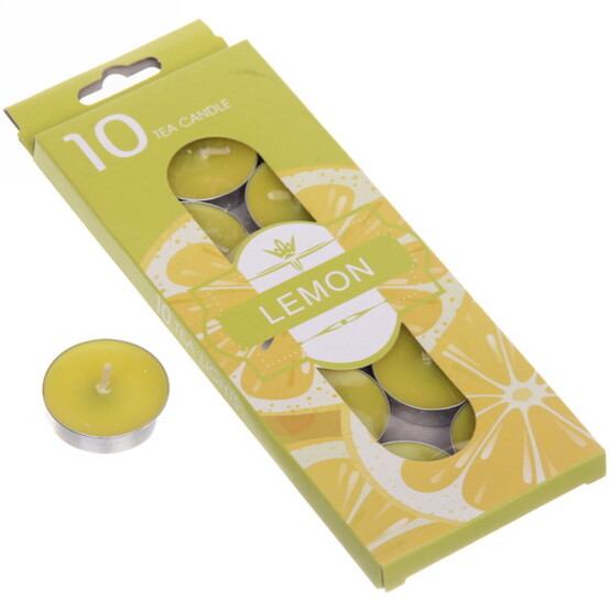 Набор чайных ароматизированных свечей 10 шт Лимонный щербет (1/200)