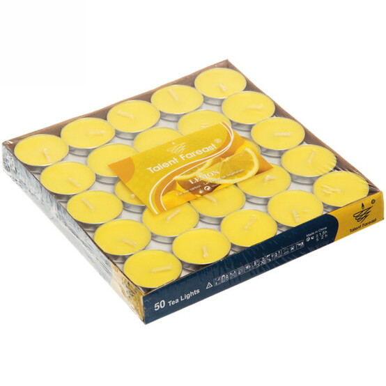 Набор чайных ароматизированных свечей 50 шт Лимонный щербет (1/40)