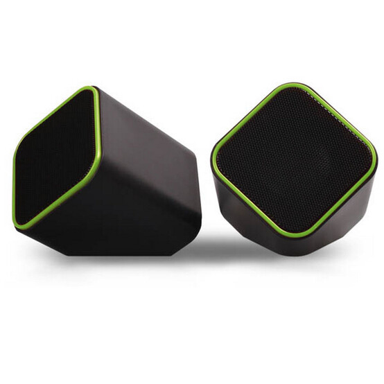 Акустическая система 6 Вт 14*10 см USB 2.0 CUTE черно-зеленый Smartbuy (1/60)