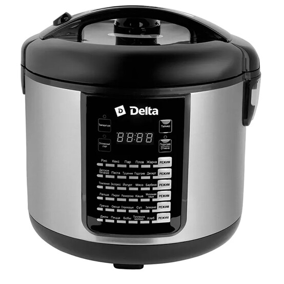 Мультиварка 5 л 900 Вт 30 Delta черная программ (1/6)