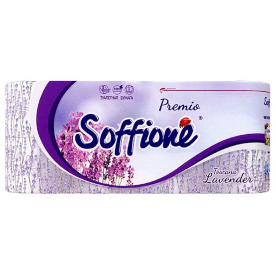 Туалетная бумага Soffione Premio Lavander трехслойная, фиолетовая, 12 рулонов /10900049 Туалетная бумага Soffione Premio Lavander трехслойная, фиолетовая, 12 рулонов /10900049