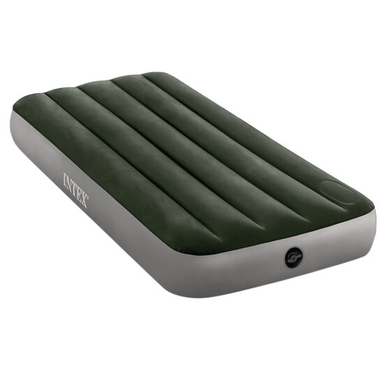 Матрас надувной 191*76*25 см встроенный ножной насос Intex (1/6)