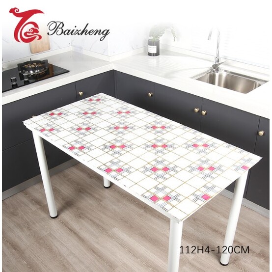 Клеенка силиконовая 1,2*20 м 0,7 мм клетка розово-серый Baizheng (1/1)