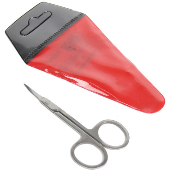 Ножницы маникюрные 8,8 см тонкие овальные кольца в чехле Manicure set (1/1200)