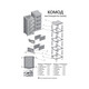 Комод пластиковый детский 4-х секционный 480*380*980 мм колесики Космос Альтернатива (1/1)