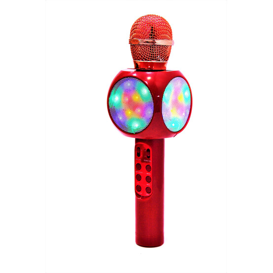 Караоке-микрофон беспроводной 5 Вт 27*8*8 см подсветка MP3 WMA USB в ассортименте Baizheng (1/50)