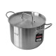 Кастрюля нерж сталь 8,1 л 24 см нерж сталь крышка индукция F-01306S Повар Fessle (1/4)