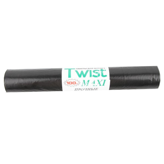 Мешок для мусора 100л 30мкм (630*1050) ПВД TWIST MAXI в рулоне 10шт  /10/
