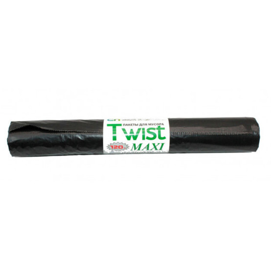 Мешок для мусора 120л 35мкм (750*930) ПВД TWIST MAXI в рулоне 10шт /10/ Мешок для мусора 120л 35мкм (750*930) ПВД TWIST MAXI в рулоне 10шт /10/