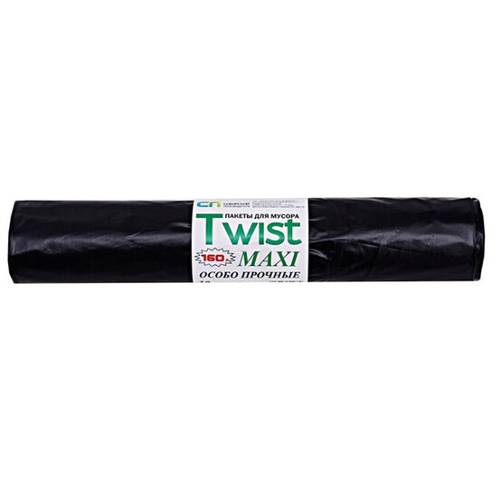 Мешок для мусора 160л 60мкм (780*1120) ПВД TWIST MAXI особопрочные в рулоне 10шт /5/ Мешок для мусора 160л 60мкм (780*1120) ПВД TWIST MAXI особопрочные в рулоне 10шт /5/