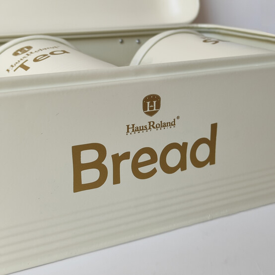 Хлебница нерж сталь 3 банки для сыпучих продуктов микс Haus Roland Fessle (1/4)
