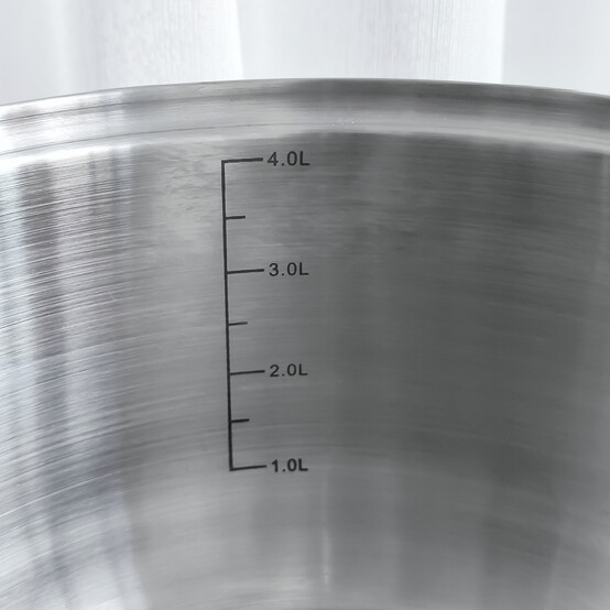 Кастрюля нерж сталь 4,7 л 22 см стекл крышка индукция F-01206 Fessle (1/6)