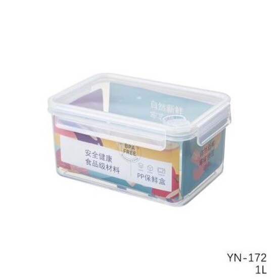 Контейнер пластиковый 1 л пласт крышка прямоуг YN-172 Baizheng (1/48)