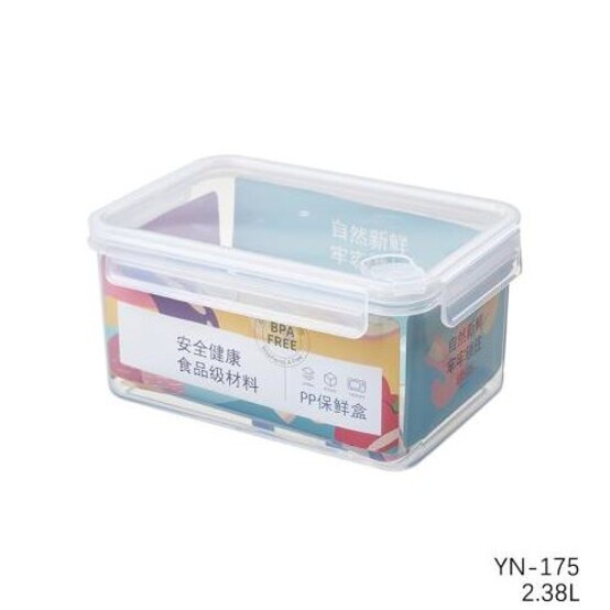 Контейнер пластиковый 2,38 л пласт крышка прямоуг YN-175 Baizheng (1/36)