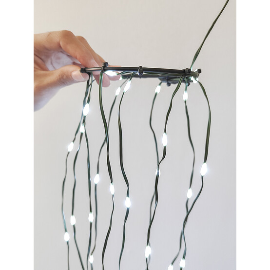 Гирлянда светодиодная 2,1 м 210 Led 10*21 см метровая пласт медь белый NP-1237 Fex (1/60)