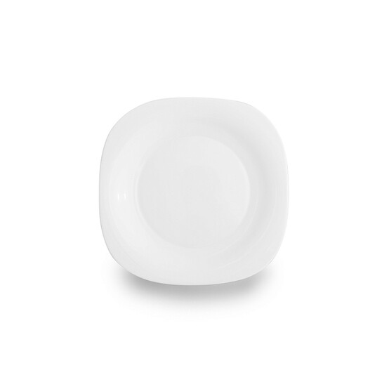 Тарелка стеклокерамическая десертная 19 см PO-210 White-Square Parsopal (6/30)