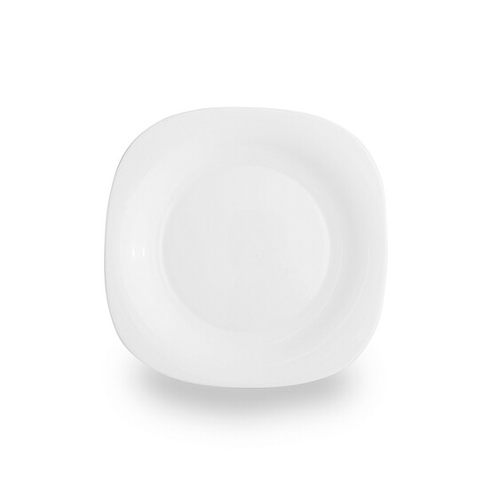 Тарелка стеклокерамическая обеденная 25,5 см PO-290 White-Square Parsopal (6/30)