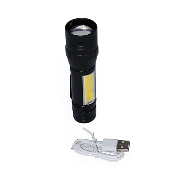 Фонарь ручной led 3 Вт 12*3 см аккумуляторный 4 режима usb шнур черный Baizheng (1/240) Фонарь ручной led 3 Вт 12*3 см аккумуляторный 4 режима usb шнур черный Baizheng (1/240)