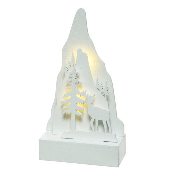 Светильник светодиодный 15,3*4,5*8 см 2 led Горный Олень дерево 2*ААА NataM (1/32)