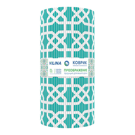 Коврик для ванной ПВХ 0,65*15м ПРЕОБРАЖЕНИЕ 213PT-turquoise