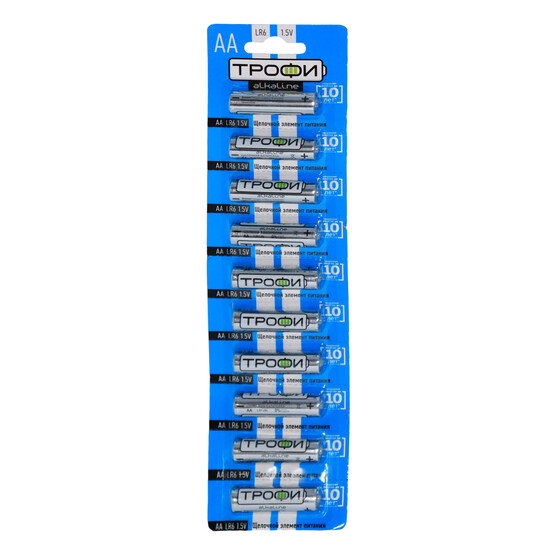 Элемент питания  Трофи LR6-10BL strip (100/1000/20000)