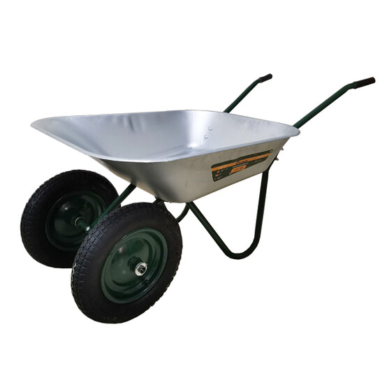 Тачка садовая  GROWER 2 кол. (65л) 100 кг,  3,25-8/полукруг.корыто