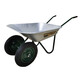 Тачка садовая  GROWER 2 кол. (65л) 100 кг,  3,25-8/полукруг.корыто
