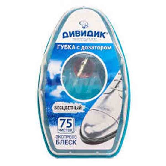 Губка для гладкой кожи с дозатором бесцветная КЛАССИК Дивидик (1/48)
