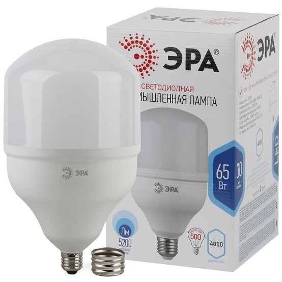 Лампа светодиодная Эра LED POWER T160-65W-4000-E27/E40